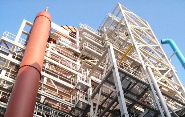 Montaż konstrukacji spalarni rozpoczął się 7 lipca i trwał cztery miesiące. Fot. Promostal Montaż konstrukacji spalarni rozpoczął się 7 lipca i trwał cztery miesiące. Fot. Promostal