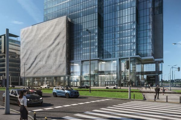 Warsaw Unit, nowy wieżowiec Ghelamco w Warszawie będzie wyposażony w kinetyczną elewację. Warsaw Unit, nowy wieżowiec Ghelamco w Warszawie będzie wyposażony w kinetyczną elewację.