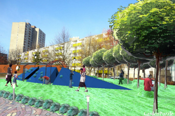 Zwycięski projekt skweru na Osiedlu Bolesława Śmiałego Zwycięski projekt skweru na Osiedlu Bolesława Śmiałego