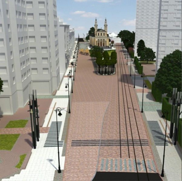 Wizualizacja ulicy Chłodnej po rewitalizacji. Źródło: UM Warszawa-Wola