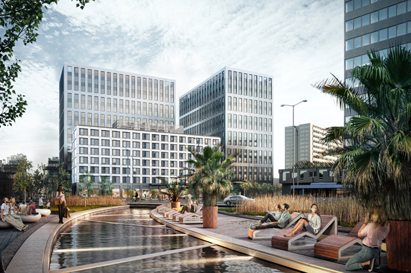 Projekt Nova Silesia w Katowicach będzie składał się z trzech budynków. Wiz. Vastint Poland Projekt Nova Silesia w Katowicach będzie składał się z trzech budynków. Wiz. Vastint Poland