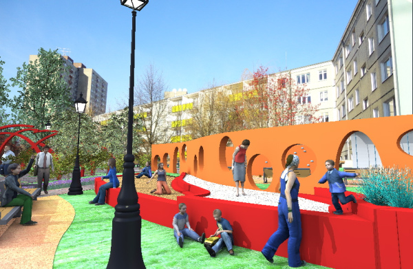 Zwycięski projekt skweru na Osiedlu Bolesława Śmiałego Zwycięski projekt skweru na Osiedlu Bolesława Śmiałego