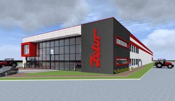 Zakończenie prac na budowie siedziby Zetor Polska w kaliszu zaplanowano na II kwartał 2016 r., wiz. materiały inwestora. Zakończenie prac na budowie siedziby Zetor Polska w kaliszu zaplanowano na II kwartał 2016 r., wiz. materiały inwestora.