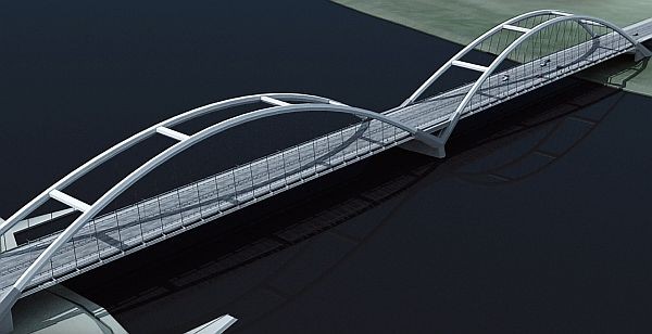 Wizualizacja mostu w Toruniu. Fot. UM Toruń Wizualizacja mostu w Toruniu. Fot. UM Toruń