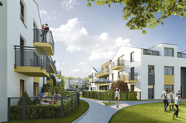 Nova Stoczniowa - osiedle Projekt Wrocławskiego Przedsiębiorstwa Budownictwa Mieszkaniowego Mój Dom. Nova Stoczniowa - osiedle Projekt Wrocławskiego Przedsiębiorstwa Budownictwa Mieszkaniowego Mój Dom.