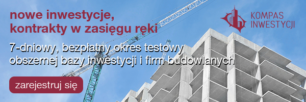 Kontrakty budowlane w zasięgu ręki. Zarejestruj się na bezpłatny, 7-dniowy okres testowy bazy inwestycji i firm budowlanych. Kontrakty budowlane w zasięgu ręki. Zarejestruj się na bezpłatny, 7-dniowy okres testowy bazy inwestycji i firm budowlanych.