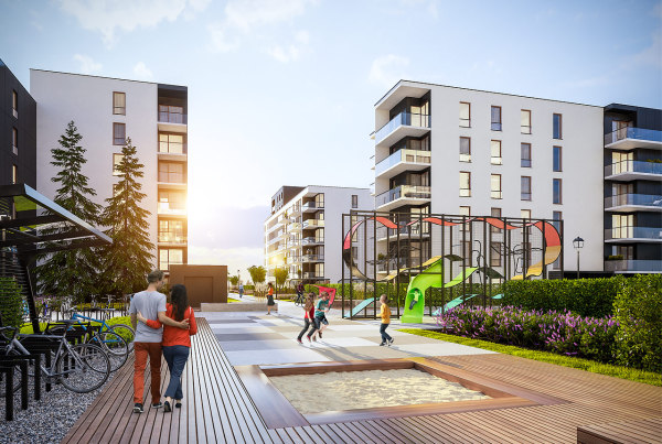 W ramach całego osiedla Harmonia Oliwska powstanie łącznie 550 mieszkań, wiz. Inpro. W ramach całego osiedla Harmonia Oliwska powstanie łącznie 550 mieszkań, wiz. Inpro.