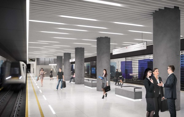 Tak będzie wyglądała stacja Bródno - jeden z osoatnich odcinków II linii metra po prawej stronie Wisły Tak będzie wyglądała stacja Bródno - jeden z osoatnich odcinków II linii metra po prawej stronie Wisły