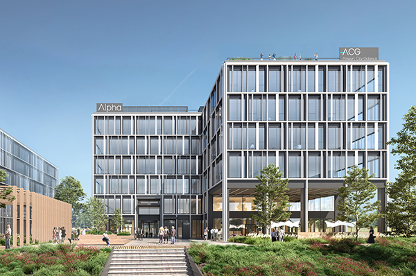 Alpha to pierwszy z biurowców w nowej inwestycji Airport City Gdańsk. Alpha to pierwszy z biurowców w nowej inwestycji Airport City Gdańsk.